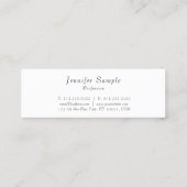 Elegant Modern Minimalist Design Sjabloon Trendy Mini Visitekaartje (Achterkant)