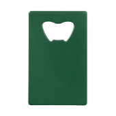 Elegant Modern Minimalist Forest Green Creditkaart Flessenopener (Voorkant)