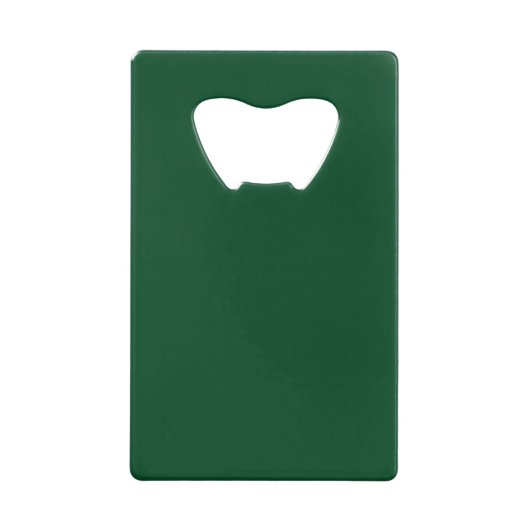 Elegant Modern Minimalist Forest Green Creditkaart Flessenopener (Voorkant)