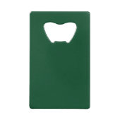 Elegant Modern Minimalist Forest Green Creditkaart Flessenopener (Achterkant)