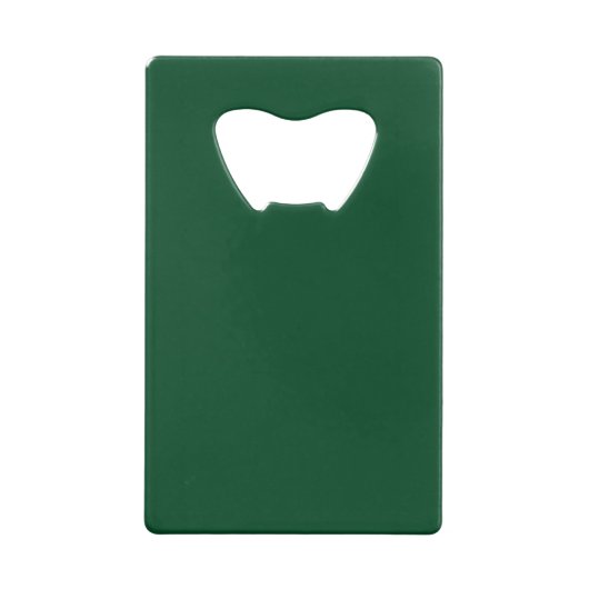 Elegant Modern Minimalist Forest Green Creditkaart Flessenopener (Achterkant)