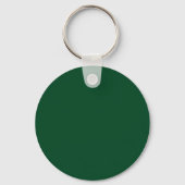 Elegant Modern Minimalist Forest Green Sleutelhanger (Achterkant)
