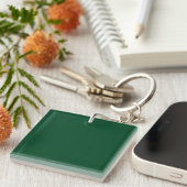 Elegant Modern Minimalist Forest Green Sleutelhanger (Voorkant Rechts)