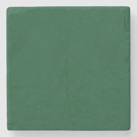 Elegant Modern Minimalist Forest Green Stenen Onderzetter (Voorkant)