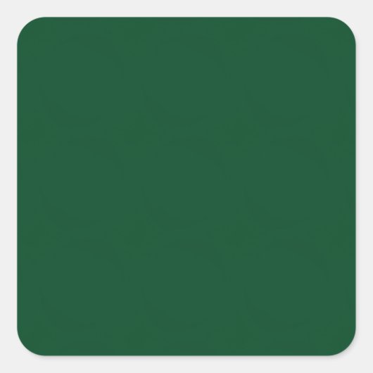 Elegant Modern Minimalist Forest Green Vierkante Sticker (Voorkant)