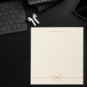 Elegant Modern Minimalist Girly Simple Cute Bow Notitieblok