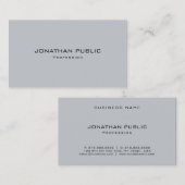 Elegant Modern Minimalist Gray Sjabloon Trendy Visitekaartje (Voorkant / Achterkant)