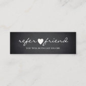 Elegant Modern Minimalist Heart Reference Card Mini Visitekaartje (Voorkant)