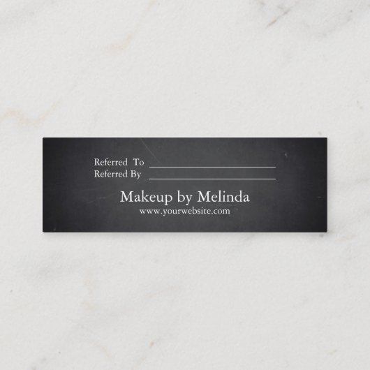 Elegant Modern Minimalist Heart Reference Card Mini Visitekaartje (Achterkant)