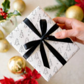 Elegant modern minimalist holly pattern  inpakpapier vel