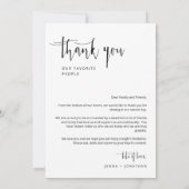 Elegant Modern Minimalist Laten we Eat Hartelijk M (Achterkant)