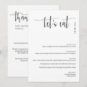 Elegant Modern Minimalist Laten we Eat Hartelijk M (Voorkant / Achterkant)