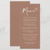 Elegant Modern Minimalist Light Brown Menu (Voorkant / Achterkant)