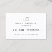 Elegant Modern Minimalist Monogram Sjabloon Visitekaartje (Voorkant)