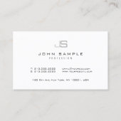 Elegant Modern Minimalist Monogram Sjabloon Visitekaartje (Voorkant)