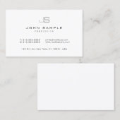 Elegant Modern Minimalist Monogram Sjabloon Visitekaartje (Voorkant / Achterkant)