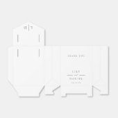Elegant Modern Minimalist Monogram Weddenschap Bedankdoosjes (Uitgevouwen)