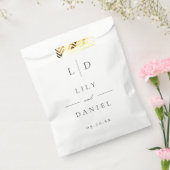 Elegant Modern Minimalist Monogram Weddenschap Bedankzakje (Gezegeld)