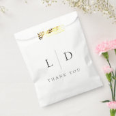 Elegant Modern Minimalist Monogram Weddenschap Bedankzakje (Gezegeld)