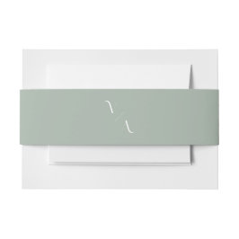 Elegant Modern Minimalist Monogram Weddenschap Uitnodigingen Wikkel