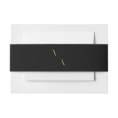 Elegant Modern Minimalist Monogram Weddenschap Uitnodigingen Wikkel (Voorkant Voorbeeld)