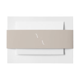 Elegant Modern Minimalist Monogram Weddenschap Uitnodigingen Wikkel