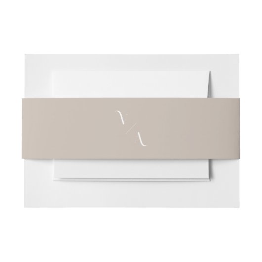 Elegant Modern Minimalist Monogram Weddenschap Uitnodigingen Wikkel (Voorkant Voorbeeld)