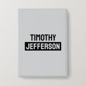 Elegant Modern Minimalist Own Name Button (Voorkant)