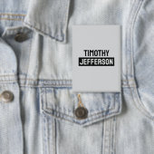 Elegant Modern Minimalist Own Name Button (Insitu)