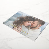 Elegant Modern Minimalist Photo Save the Date Folie Uitnodiging (Gedraaid)