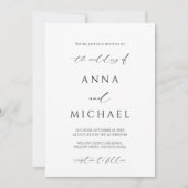 Elegant Modern Minimalist Photo Wedding Kaart (Voorkant)