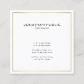 Elegant Modern Minimalist Plain Gold Kijk Trendy Vierkante Visitekaartje (Voorkant)