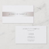 Elegant Modern Minimalist Plain Trendy Salon Visitekaartje (Voorkant / Achterkant)