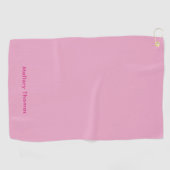 Elegant Modern Minimalist Professional Basic Pink  Golfhanddoek (Horizontaal)