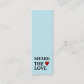 Elegant Modern Minimalist Red Heart Referral Card Mini Visitekaartje (Voorkant)