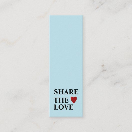 Elegant Modern Minimalist Red Heart Referral Card Mini Visitekaartje (Voorkant)