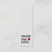 Elegant Modern Minimalist Red Heart Referral Card Mini Visitekaartje (Voorkant)