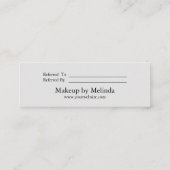 Elegant Modern Minimalist Red Heart Referral Card Mini Visitekaartje (Achterkant)