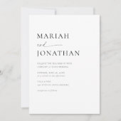 Elegant Modern Minimalist RSVP Photo Wedding Kaart (Voorkant)