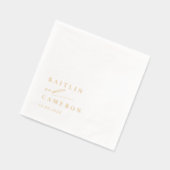 Elegant Modern Minimalist Simple Gold Wedding Folie Servetten (Links)