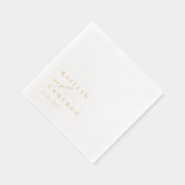 Elegant Modern Minimalist Simple Gold Wedding Folie Servetten (Rechts)