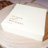 Elegant Modern Minimalist Simple Gold Wedding Folie Servetten