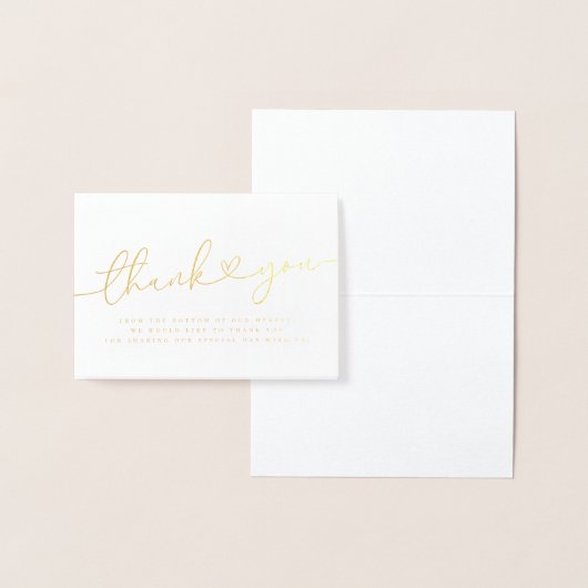 Elegant Modern Minimalist Simple Weddenschap Harte Folie Kaarten (Display)