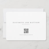 Elegant Modern Minimalist Simple Wedding Bedankkaart (Achterkant)
