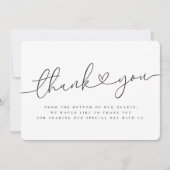 Elegant Modern Minimalist Simple Wedding Bedankkaart (Voorkant)
