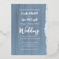 Elegant Modern Minimalist Slate Blue Wedding