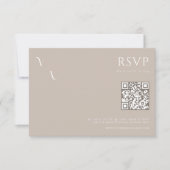 Elegant Modern Minimalist Taupe Wedding RSVP Kaartje (Voorkant)