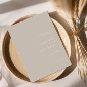 Elegant Modern Minimalist Taupe Wedding Save The Date