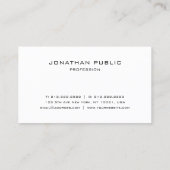 Elegant Modern Minimalist Template Black and White Visitekaartje (Achterkant)