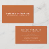 Elegant Modern Minimalist Terracotta Visitekaartje (Voorkant / Achterkant)